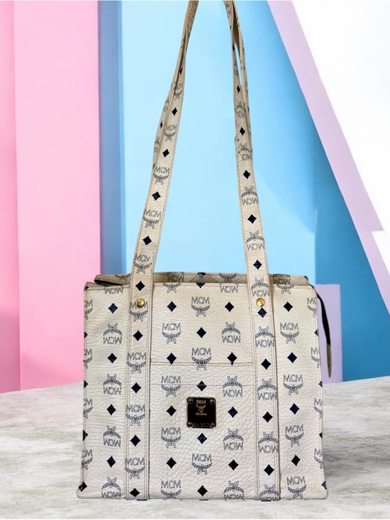 MCM Handbags - MCM White Visetos Bag